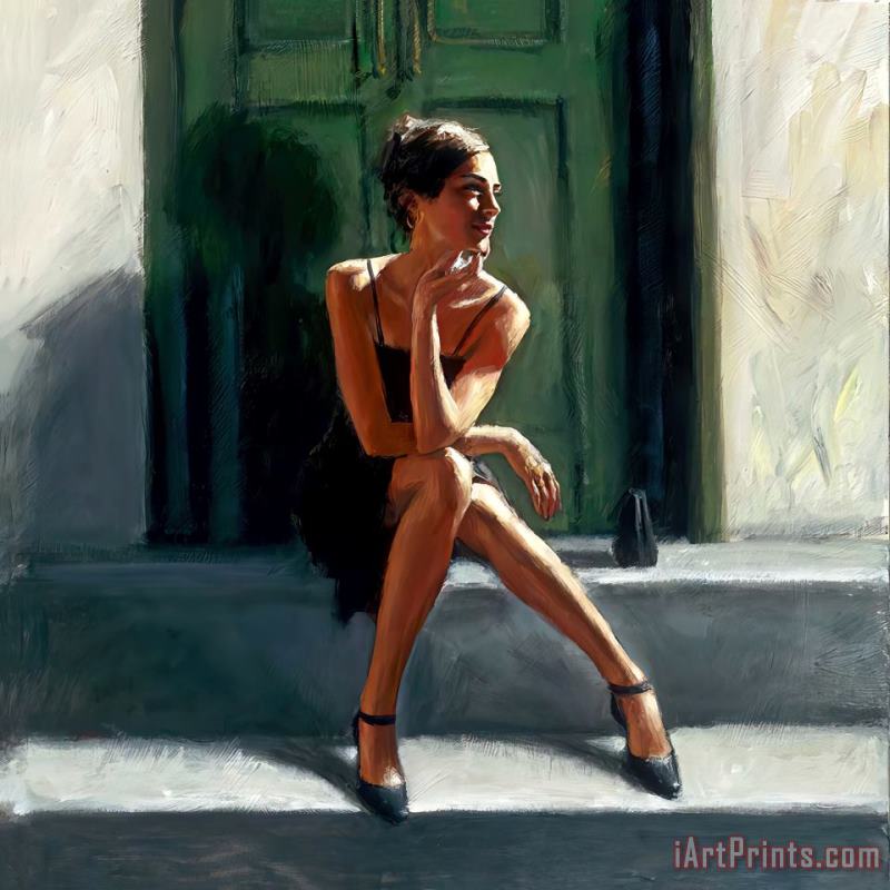 Waiting for Romance to Come Back Lucy V2 painting - Fabian Perez Waiting for Romance to Come Back Lucy V2 Art Print