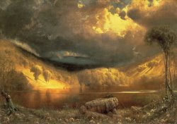 Fairman California Stormy Skies above Echo Lake White Mountains painting