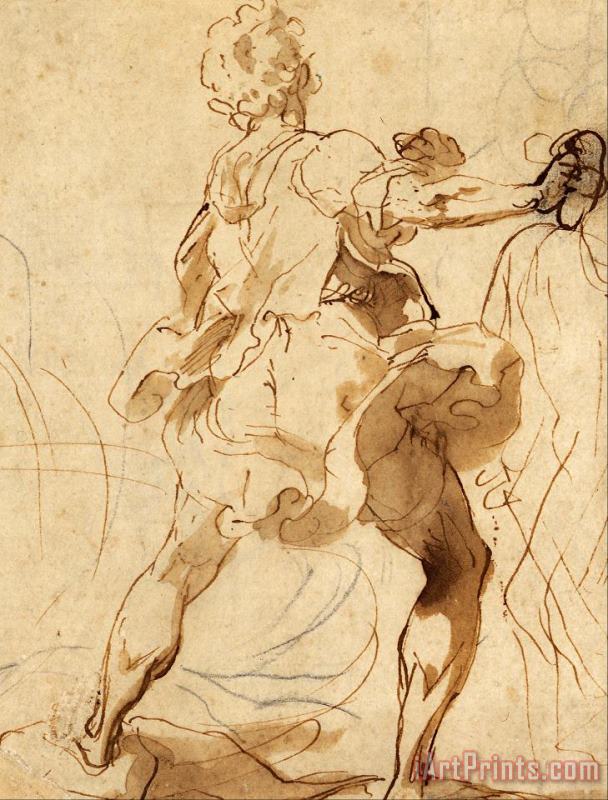Federico Barocci Stone Thrower for The Martyrdom of St Vitalis Art Print