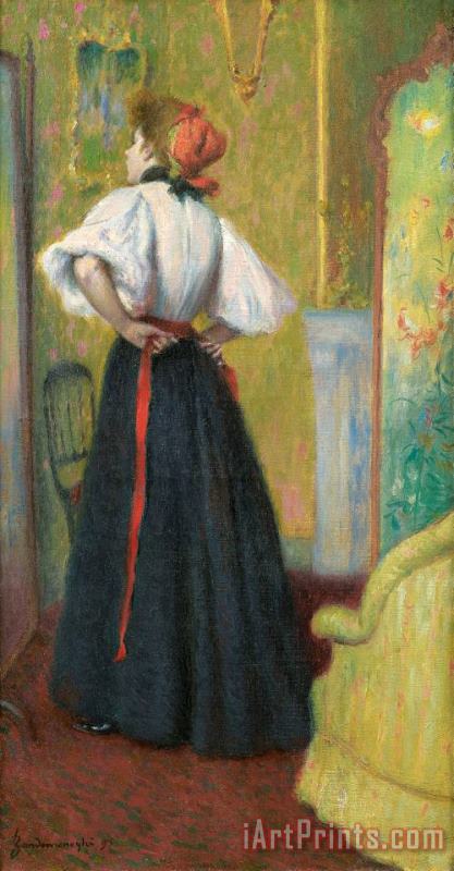 Federico Zandomeneghi Devant La Glace, 1895 Art Painting