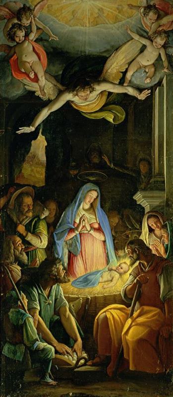 The Adoration of the Shepherds painting - Federico Zuccaro The Adoration of the Shepherds Art Print