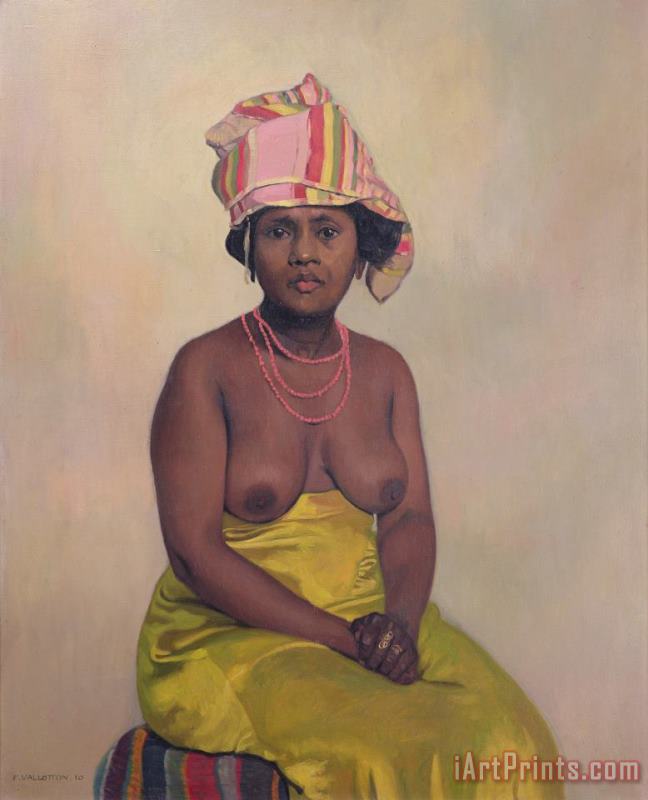 African Woman painting - Felix Edouard Vallotton African Woman Art Print