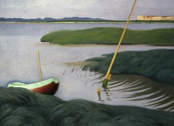 Felix Edouard Vallotton Boat At Berville painting