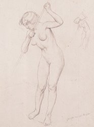 Felix Edouard Vallotton Figure Study For 'the Slaying Of Orpheus' painting