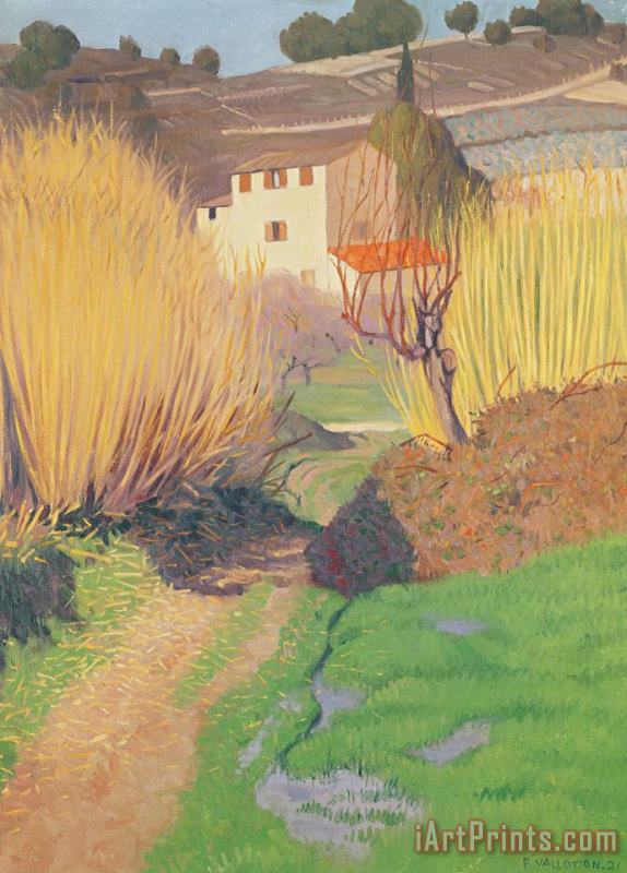 Landscape At Lagnes painting - Felix Edouard Vallotton Landscape At Lagnes Art Print