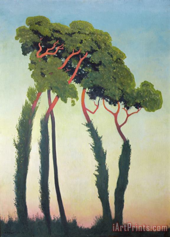 Landscape with Trees painting - Felix Edouard Vallotton Landscape with Trees Art Print