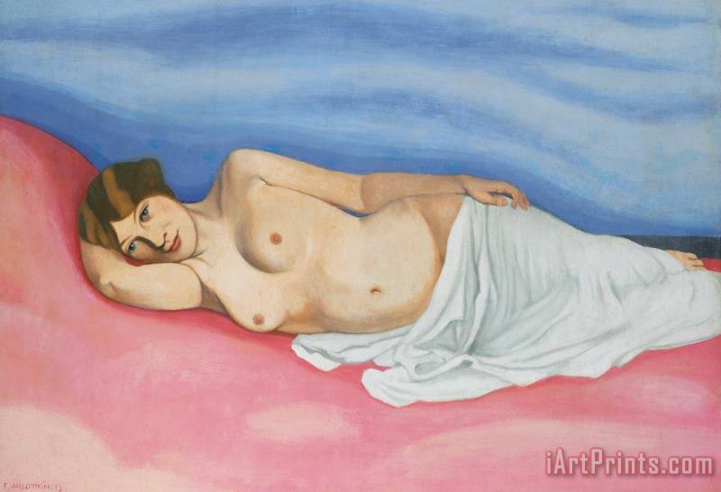Felix Edouard Vallotton Reclining Female Nude Art Painting