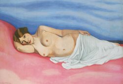 Felix Edouard Vallotton Reclining Female Nude painting