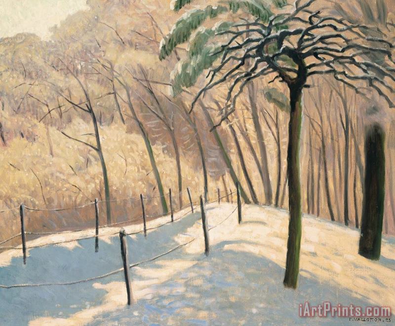 Snowy Landscape painting - Felix Edouard Vallotton Snowy Landscape Art Print