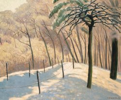 Felix Edouard Vallotton Snowy Landscape painting