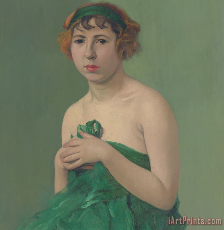 Felix Edouard Vallotton The Green Ribbon Art Painting