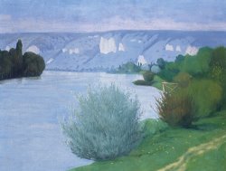 Felix Edouard Vallotton The Seine Near Les Andelys painting