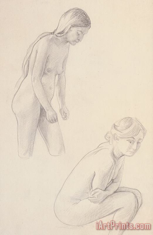 Two Nudes painting - Felix Edouard Vallotton Two Nudes Art Print