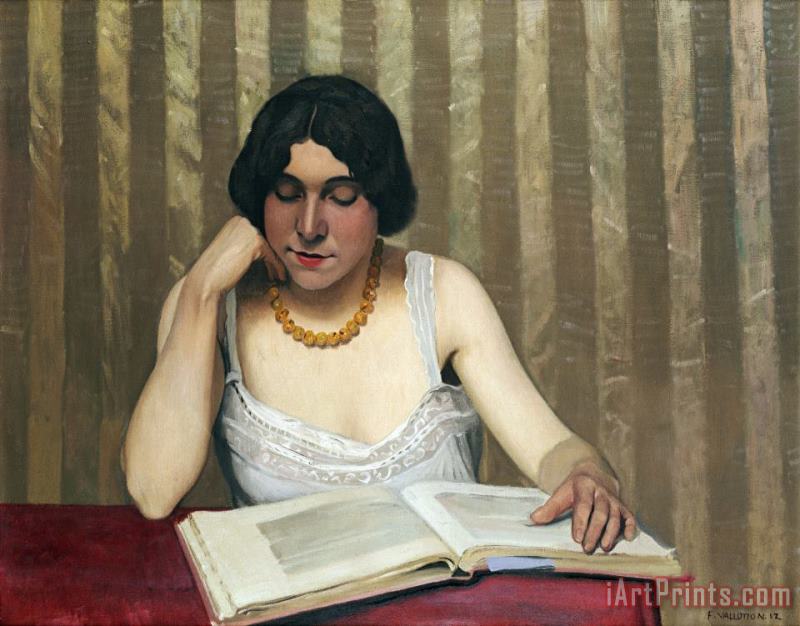 Felix Vallotton Reader with a Yellow Necklace Art Painting