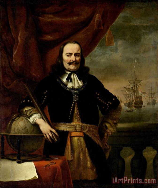 Ferdinand Bol Michiel De Ruyter As Lieutenant Admiral Art Print