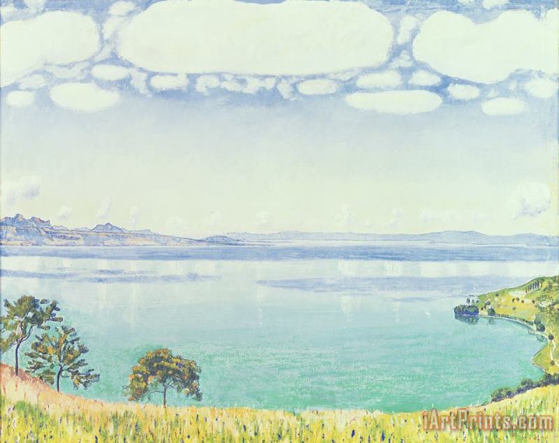 View of Lake Leman from Chexbres painting - Ferdinand Hodler View of Lake Leman from Chexbres Art Print