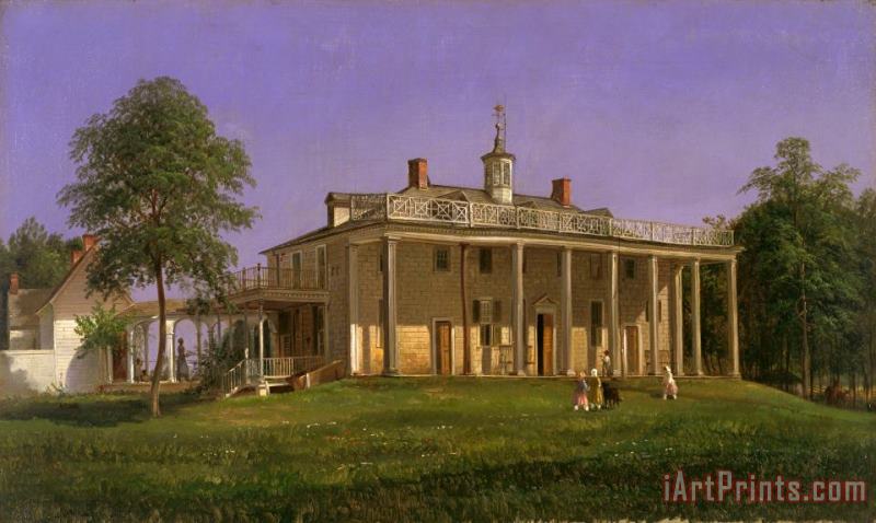 Ferdinand Richardt View of Mount Vernon Art Painting