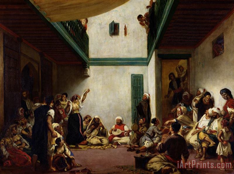 Ferdinand Victor Eugene Delacroix A Jewish wedding in Morocco Art Print