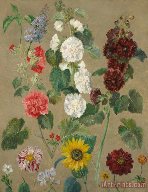 Ferdinand Victor Eugene Delacroix Flowers Art Painting