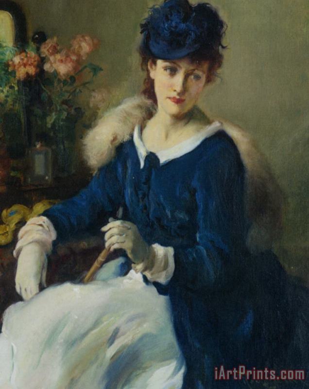 Fernand Toussaint An Elegent Woman Art Painting
