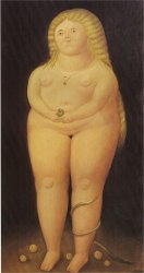 fernando botero Adam And Eve Eve painting