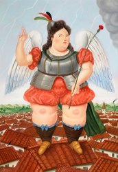 fernando botero Archangel painting