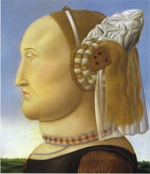 fernando botero Battista Sforza After Piero Della Francesca painting