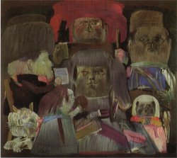 fernando botero Bedroom of The Couple Hommage to Mantegna II painting