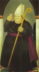 fernando botero Bishop painting