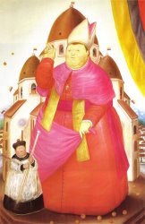 fernando botero Cardinal painting
