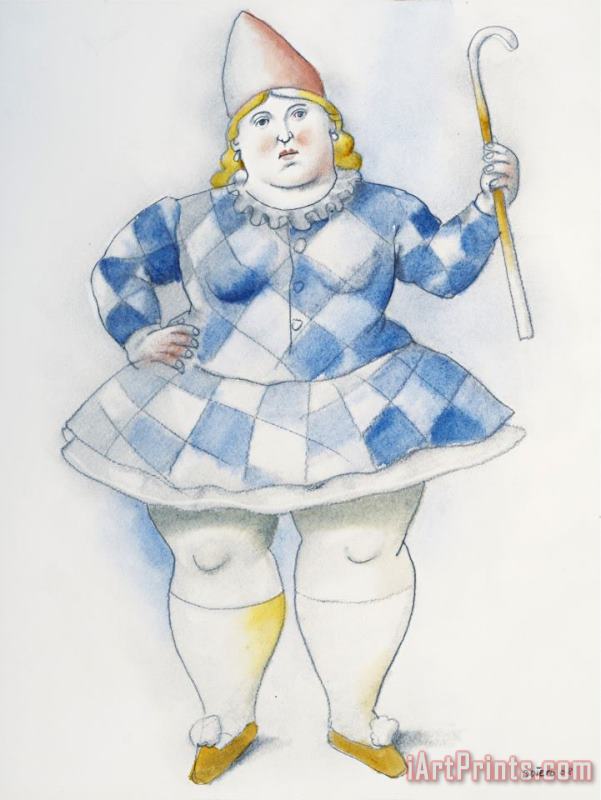 Fernando Botero Circus Girl, 2008 Art Painting
