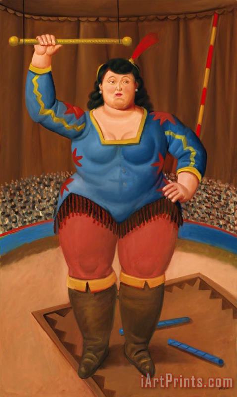 Circus Woman, 2007 painting - Fernando Botero Circus Woman, 2007 Art Print