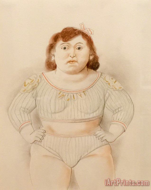 Circus Woman, 2007 painting - Fernando Botero Circus Woman, 2007 Art Print