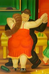 fernando botero Couple Dancing painting