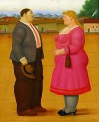 Fernando Botero Couple in The Square, 2014