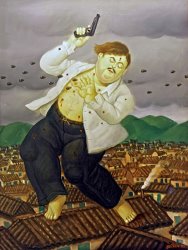 Fernando Botero Death of Pablo Escobar painting