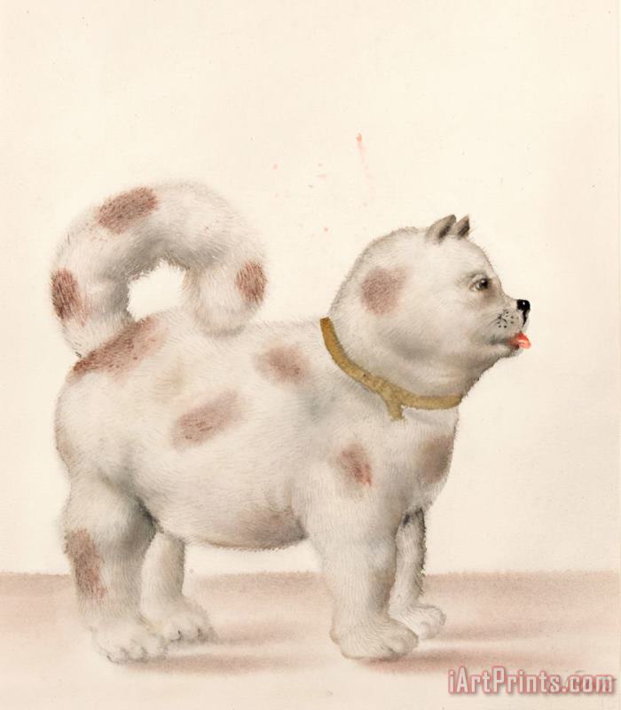 Dog, 1977 painting - Fernando Botero Dog, 1977 Art Print