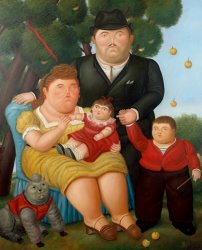 Fernando Botero Family II painting