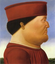 fernando botero Federico Da Montefeltro After Piero Della Francesca painting