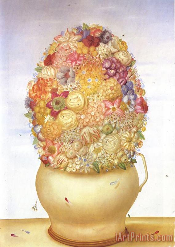 fernando botero Flower Pot Art Print