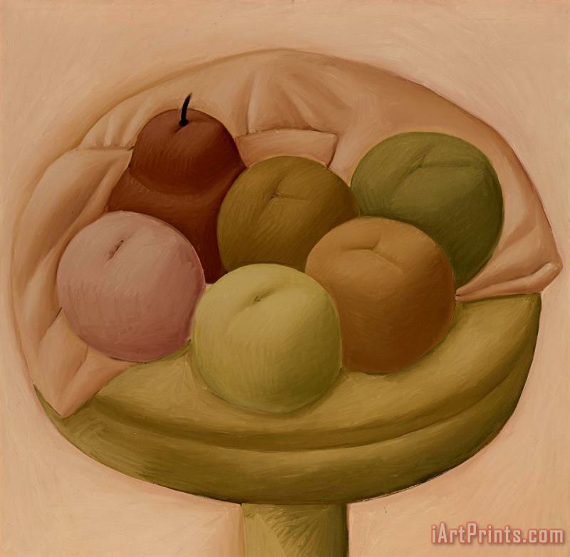 Frutas, 2000 painting - Fernando Botero Frutas, 2000 Art Print