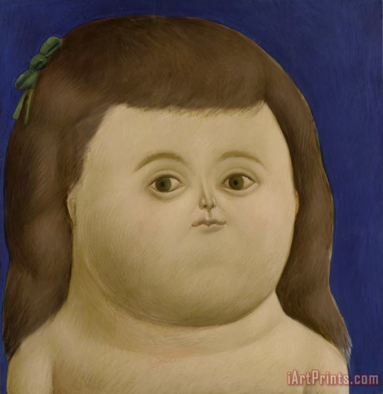 Fernando Botero Girl Art Painting