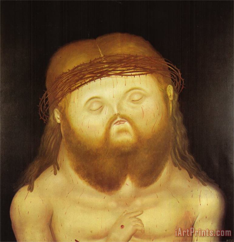 Head of Christ painting - fernando botero Head of Christ Art Print