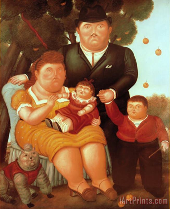 fernando botero La Famiglia Art Painting