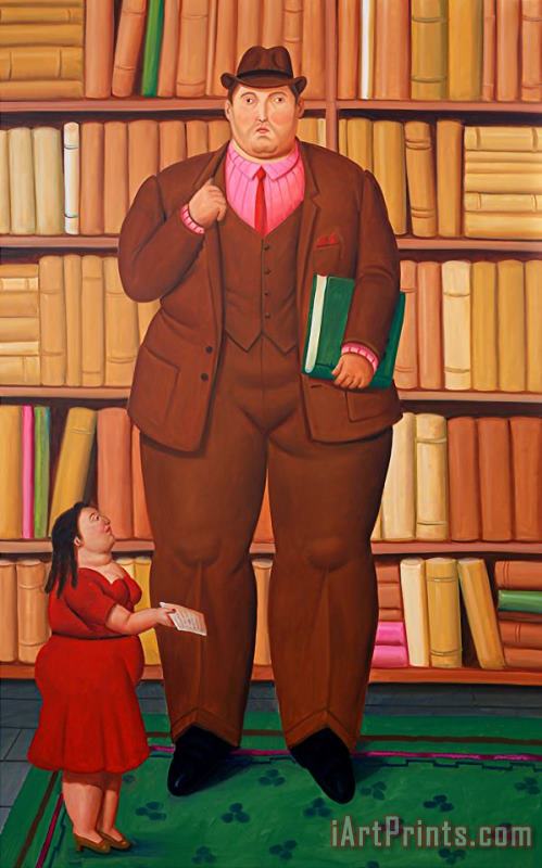 Lawyer And Secretary, 2010 painting - Fernando Botero Lawyer And Secretary, 2010 Art Print