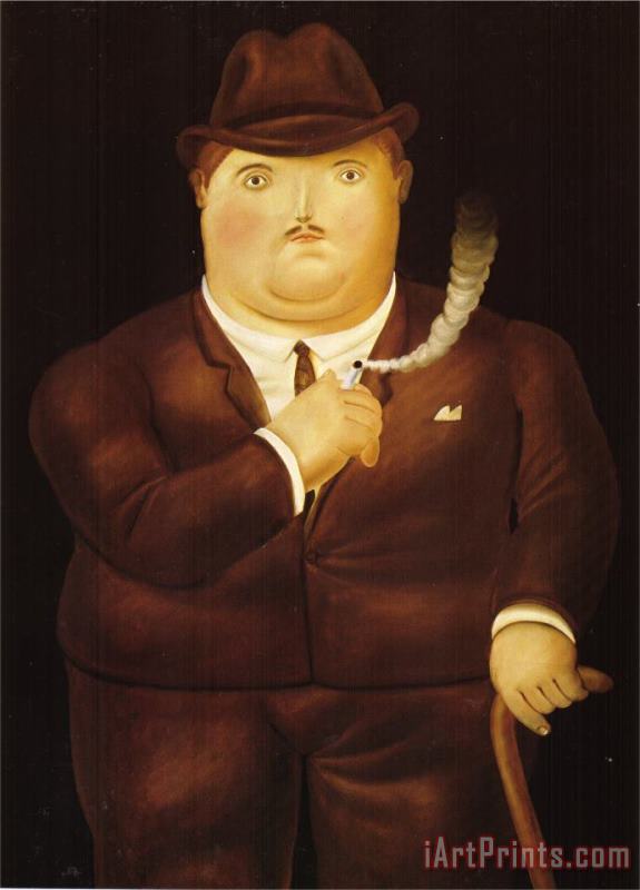 Man in a Tuxedo painting - fernando botero Man in a Tuxedo Art Print