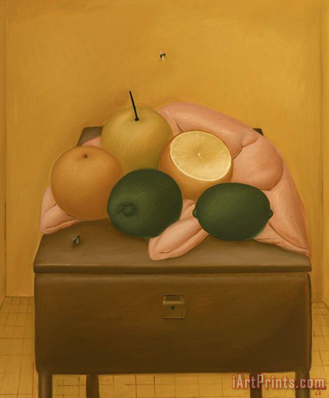 Naranjas Y Limones, 1968 painting - Fernando Botero Naranjas Y Limones, 1968 Art Print