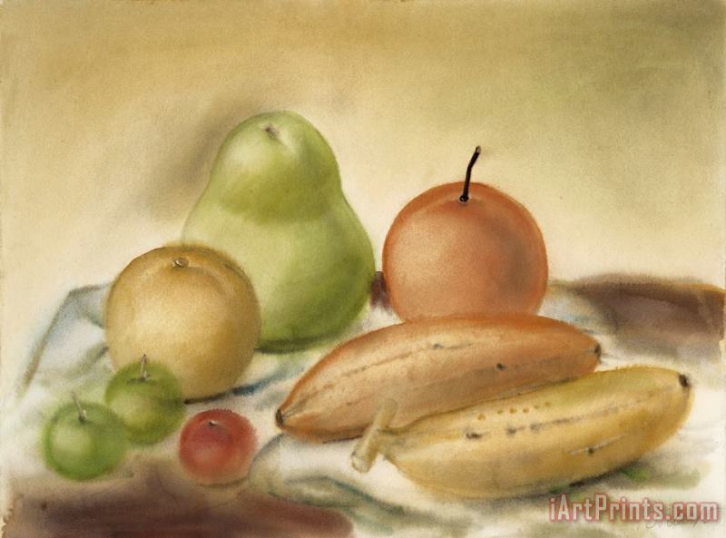 Naturaleza Muerta Con Frutas, 1975 painting - Fernando Botero Naturaleza Muerta Con Frutas, 1975 Art Print
