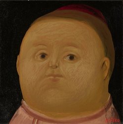 Fernando Botero Obispo Joven (young Bishop) painting