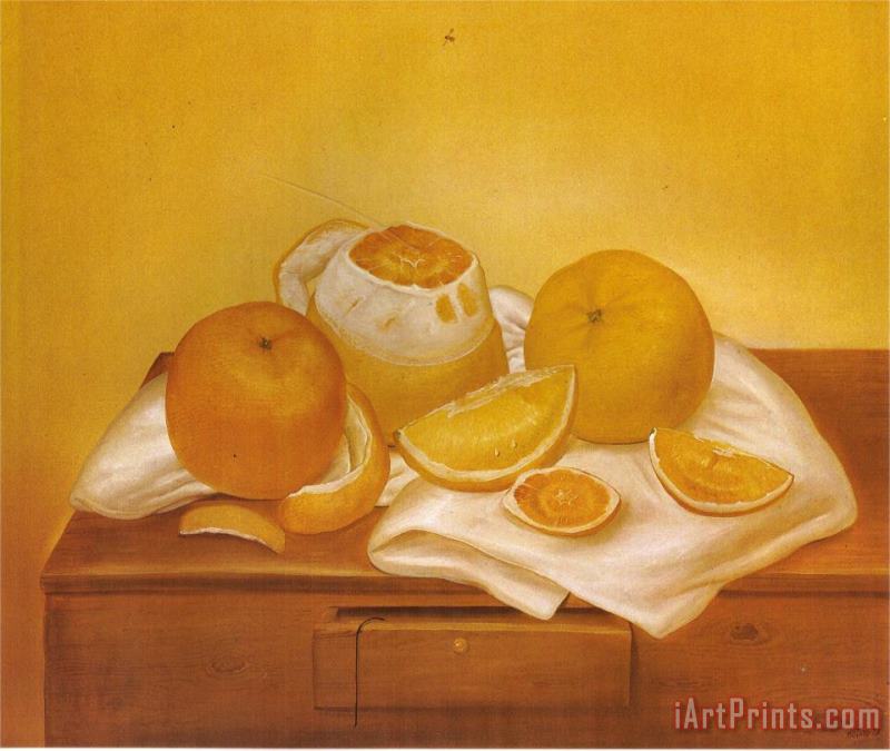Oranges painting - fernando botero Oranges Art Print